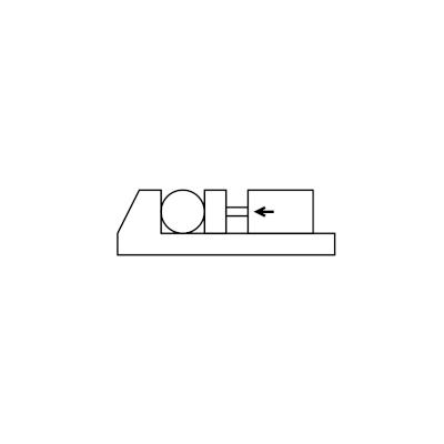 Schematic icon of a clamping and gripping application