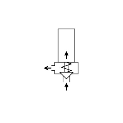 Schematic icon of a valve operation application