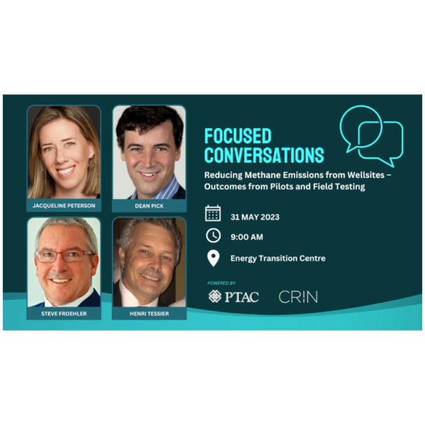 Focused Conversations panel graphic with speaker headshots and event details