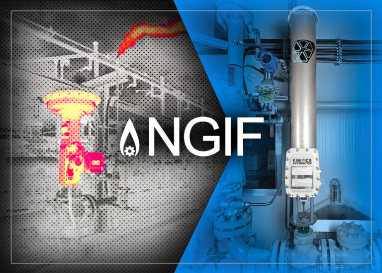 NGIF supports graphic with thermal imagery of methane emissions