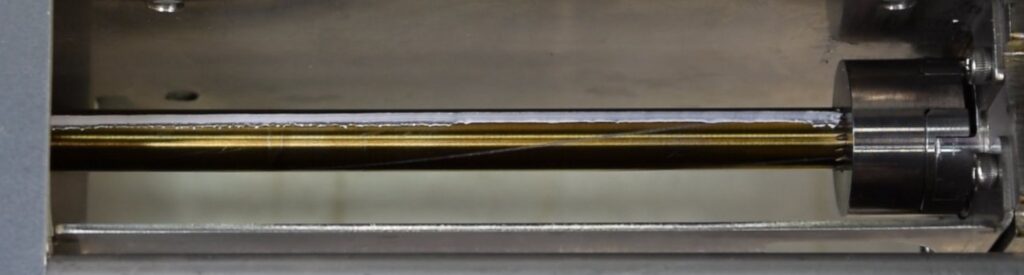 SMA torsion element mounted inside the KRA actuator in its idle state
