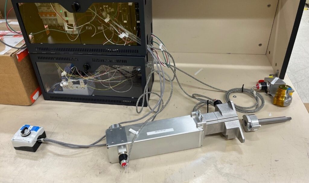 KRA01 flight-test hardware configured for vibration testing
